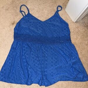 Blue Lace Women's tank top